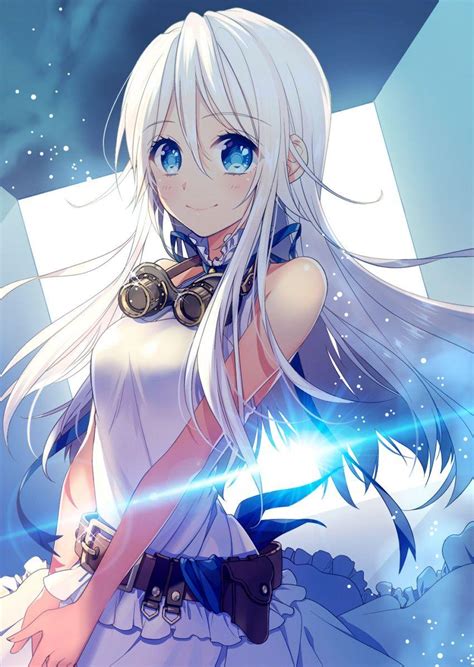 Kawaii Anime Girl White Hair And Red Eyes Wallpapers Wallpaper Cave