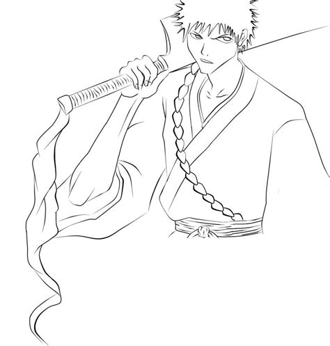 Ichigo Kurosaki Lineart By Compellingdesire On Deviantart