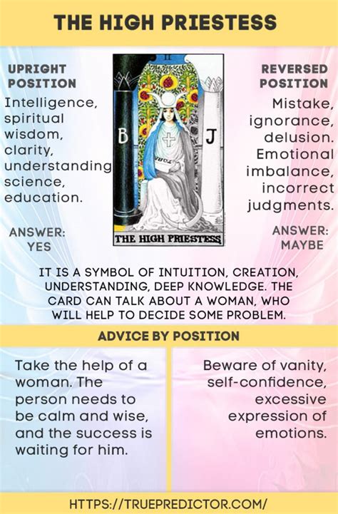 Reversed And Upright High Priestess Meaning For Love Money And Future