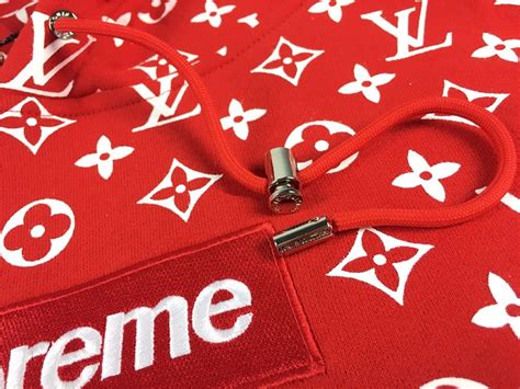 Hoodie Supreme X Louis Vuitton Box Logo Red 1200000 En Mercado Libre