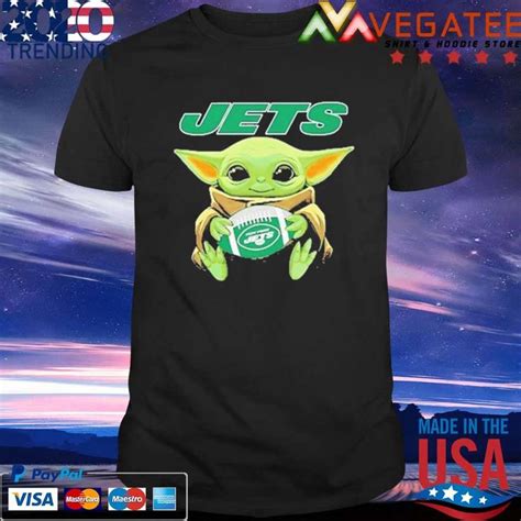 Jets American Football Team Face Cover Baby Yoda Shirt Yoda Shirt