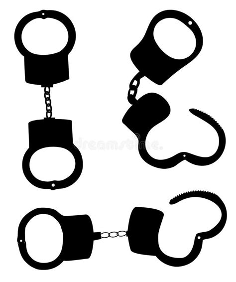 Handcuffs Silhouettes Stock Vector Illustration Of Icon 34581093