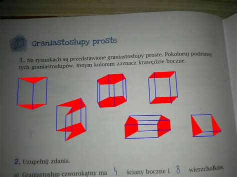 Na Rysunkach Są Przedstawione Graniastosłupy Proste Pokoloruj Podstawy