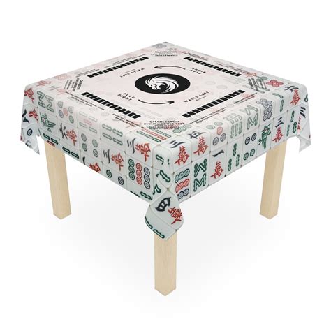 Mahjong Tile Design Tablecloth With Instructions Mahjong Tablecloth