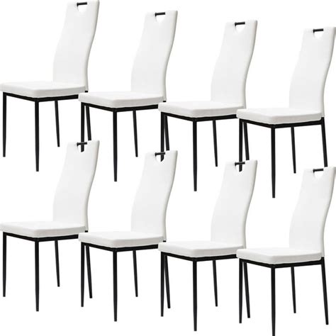 Omni House Dining Chairs Set Of 8 Kitchen Chairs With Faux Leather