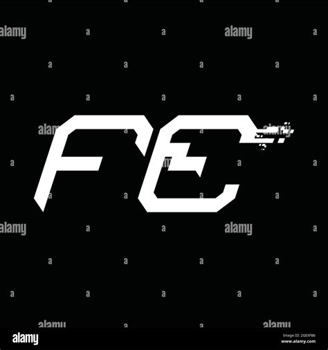 Fe Logo Monogram With Pillar Shape White Background Design Template Stock Vector Image And Art Alamy