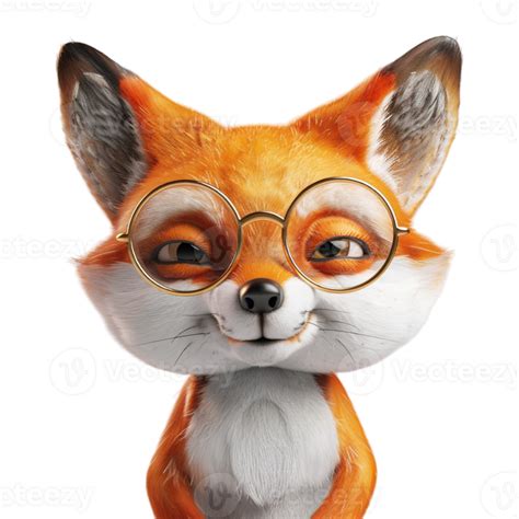 Charming Cartoon Fox on Transparent Background 47828761 PNG