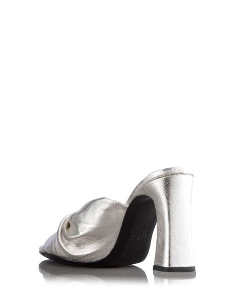 FRAME Le Carver Slide Sandal In Metallic Lyst