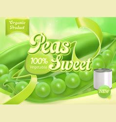 Green Peas Realistic Isolated On White 3d Vector Image