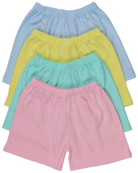 Tobeinstyle Girls 4 Pack Relaxed Casual Ultra Soft Cotton Shorts