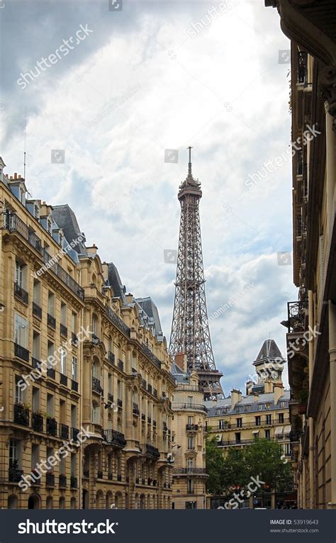 Street View Eiffel Tower Paris France Stock Photo 53919643 Shutterstock