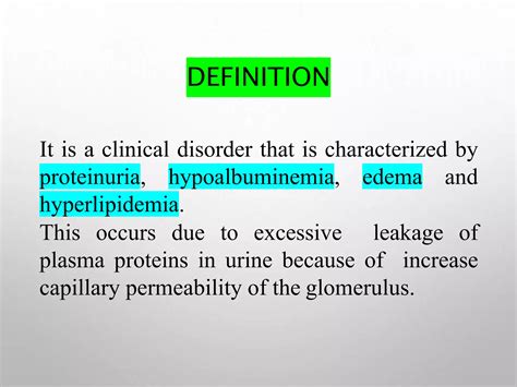 Nephrotic syndrome(nursing managment) | PPTX