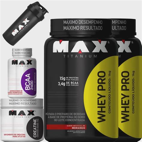 Mega Kit Ganho De Massa Muscular Whey Pro Chocolate Max Titanium Em Promoção Ofertas Na Americanas