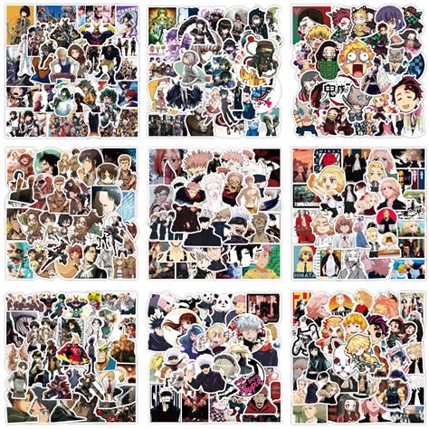 Buy 300 Pcs Anime Stickers Vinyl Waterproof Stickers For Laptop Water