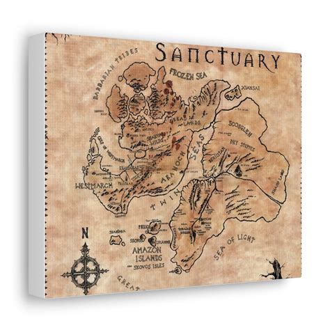 Diablo Sanctuary Map Canvas Wrap - Etsy