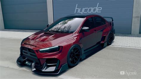 Mitsubishi Evo X Jdm Restomod Is A Widebody Rendering Masterpiece Autoevolution