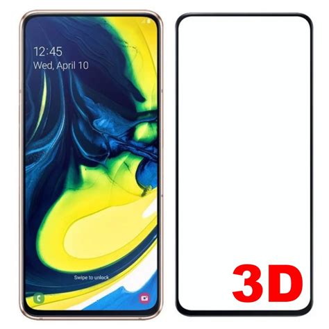 Película vidro 3D 5D Samsung Galaxy A80 Tela 6 7 Resistente Proteção