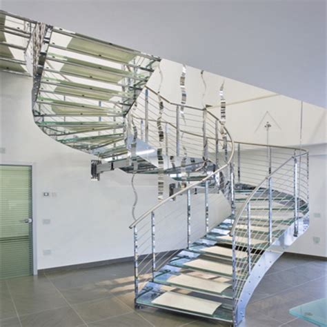 Prima Staircase Interior Home Curved Staircase With Glass Steel