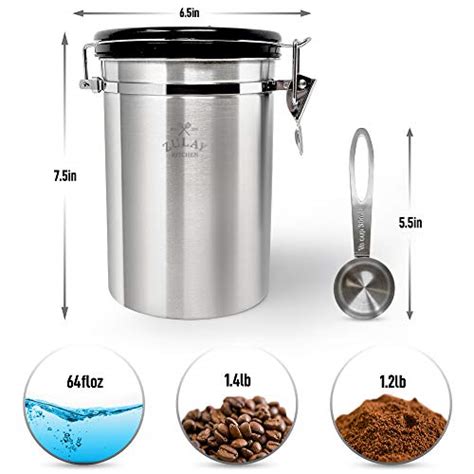 Coffee Boss Coffee Canister Large Stainless Steel Coffee Bean Storage