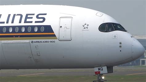 Seru Nonton Pesawat Singapore Airlines Airbus A350 Landing Di Runway 24