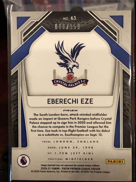 Eberechi Eze 2020 21 Panini Prizm 159 RC EBay