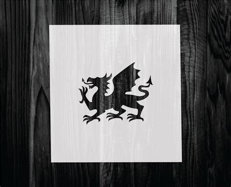 Welsh Dragon Stencil Mylar Reusable Stencil Stencil Fast Shipping Etsy