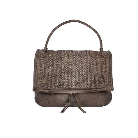 Reptile S House Borsa Con Patta Con Intrecci In Pelle Pietra Con