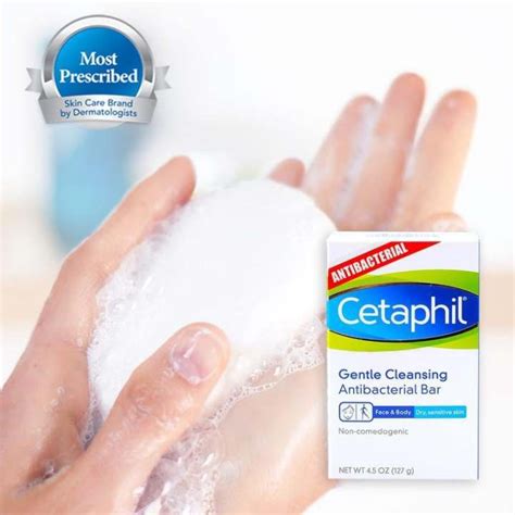 Authentic Cetaphil Gentle Cleansing Antibacterial Soap Bar 127g Lazada Ph