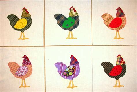 Image Detail For Funky Chicken Appliqued Quilt Blocks From Zizzybob