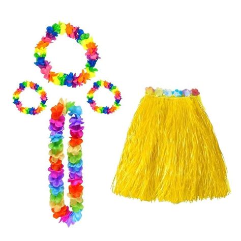 Pop The Party Grass Skirt Hawaiian Luau Hula Skirts Party Decorations