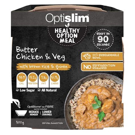 Buy Optislim Healthy Option Meal Butter Chicken & Vegetables 300g ...