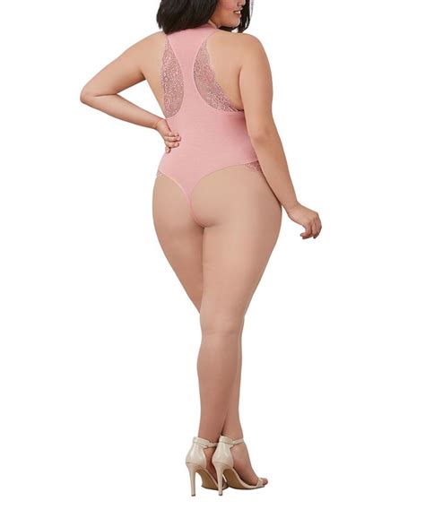 Dreamgirl Womens Plus Size Soft Spandex Jersey Bridesmaid Lingerie Bodysuit Macys