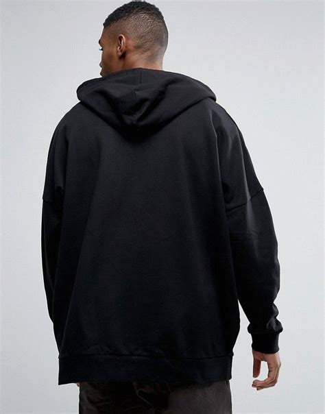 ASOS Extreme Oversized Hoodie In Black | ASOS | Solid black hoodie, Plain black sweatshirt ...