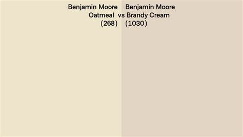 Benjamin Moore Oatmeal Vs Brandy Cream Side By Side Comparison