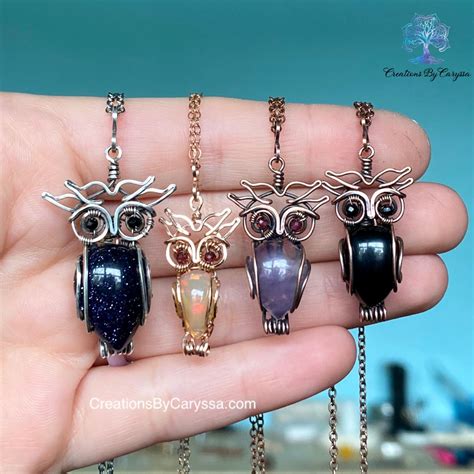 Handmade Wire Wrapped Mini Owls In 2020 Easy Jewelry Making Ideas