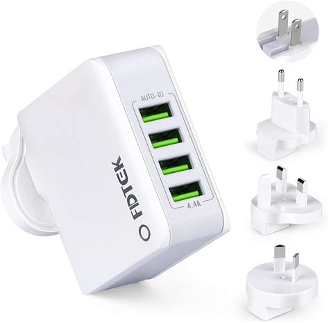 Fdtek In Chargeur Usb Multiple Universelle Voyage Ports Usb