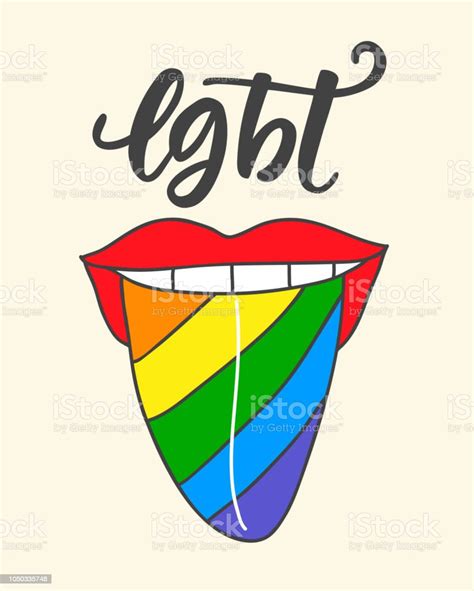 Vetores De Orgulho Lgbt Direitos Gays Mão Letras Escritas E Sorriam Com