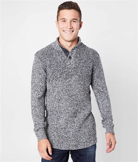 Outpost Makers Button Henley Sweater Mens Sweaters In Navy Buckle