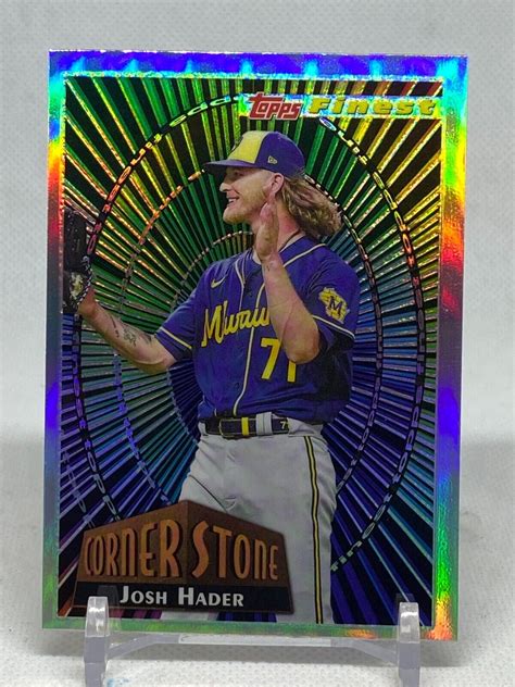 2022 Topps Finest 94FC JH Corner Stone Insert Milwaukee Brewers Josh