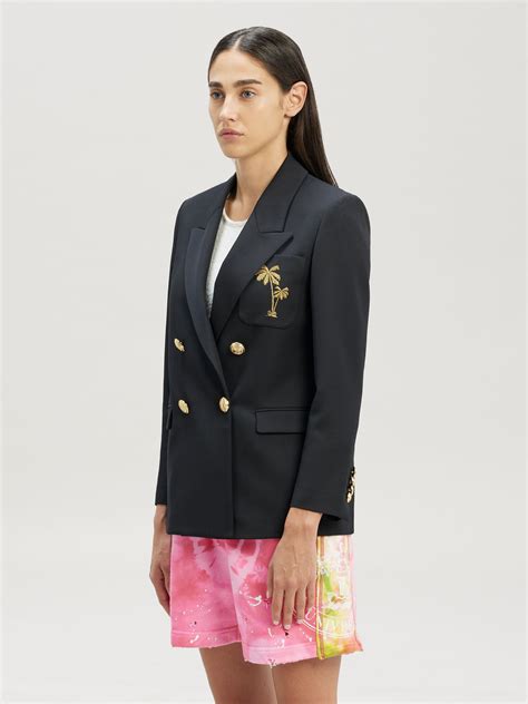 Palm Embroidered Blazer In Black Palm Angels Official