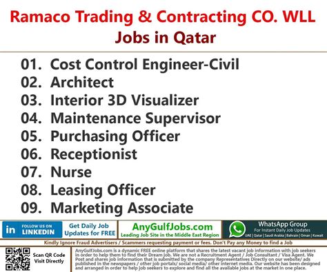 Ramaco Trading And Contracting Co Wll Jobs Careers Doha Qatar 2023