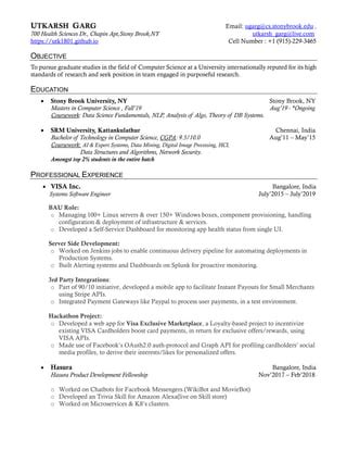 Utkarsh Garg Resume Pdf