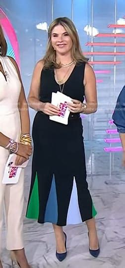 Wornontv Jennas Navy Sleeveless Dress On Today Jenna Bush Hager