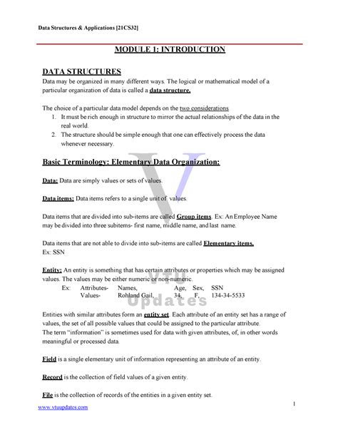 Vtuupdates Dsa M The Vtu Updated Notes For Data Structures And