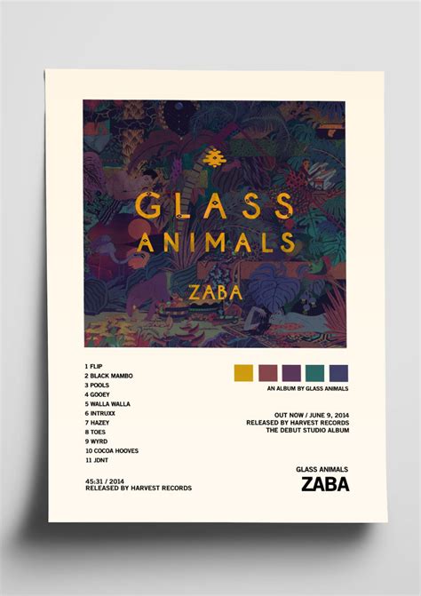 Glass Animals Zaba Album Art Tracklist Poster The Indie Planet