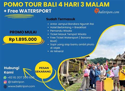 Promo Paket Liburan Bali Hari Malam Start Harga Rb All In