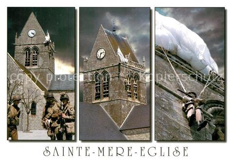 Postkarte Carte Postale Sainte Mere Eglise Clocher De L Eglise