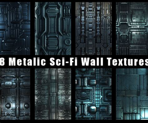 Artstation 8 Tileable Seamless Detailed Sci Fi Metalic Wall 1024x1024 Px Game Assets