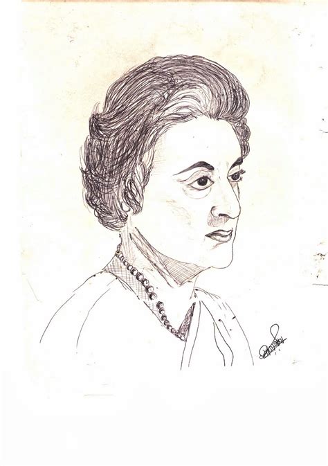 sketch: Indira Gandhi