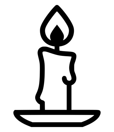 Candle Outline Clip Art